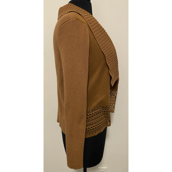 Christopher & Banks Boho Cardigan Womens Size Medium Brown Western Cowgirl - Picture 3 of 16
